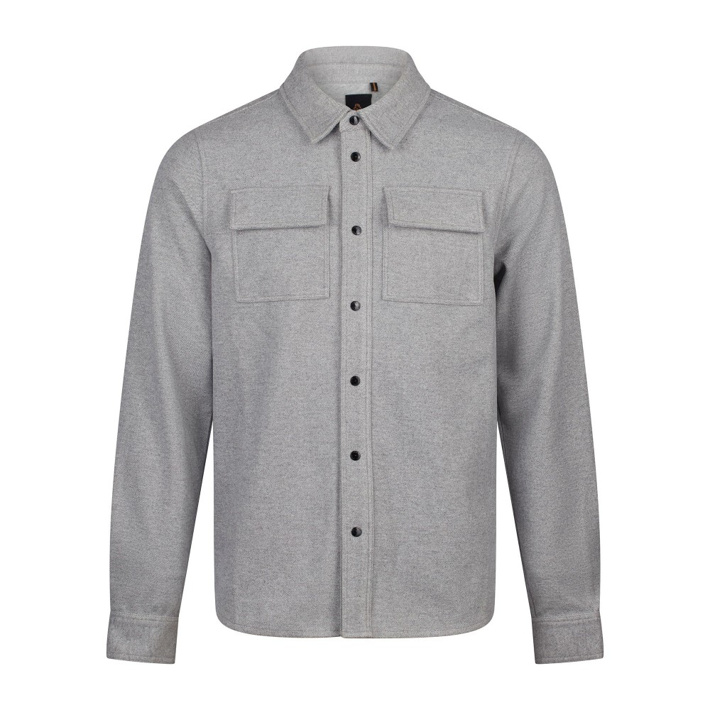 Luke 1977 Ettrick Overshirt - Mid Marl Grey