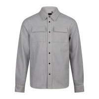 Luke 1977 Ettrick Overshirt - Mid Marl Grey