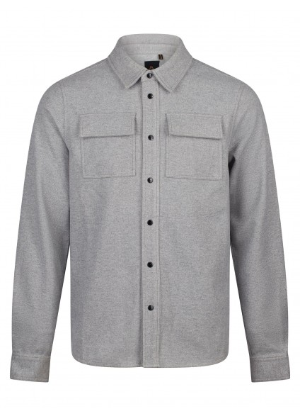Luke 1977 Ettrick Overshirt - Mid Marl Grey