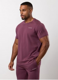 Gym King Fundamental Linear Tee - Mulberry