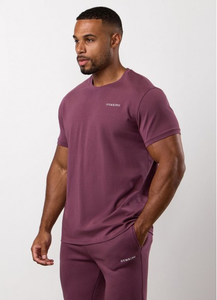 Gym King Fundamental Linear Tee - Mulberry