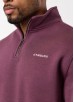 Gym King Fundamental Linear 1/4 Zip Funnel - Mulberry