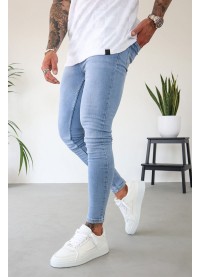 Sinners Attire Non Rip Jeans - Light Blue