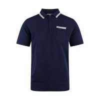 Luke 1977 Serbaco Knitted Polo - Navy