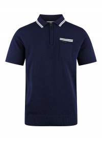 Luke 1977 Serbaco Knitted Polo - Navy