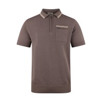 Luke 1977 Serbaco Knitted Polo - Mushroom