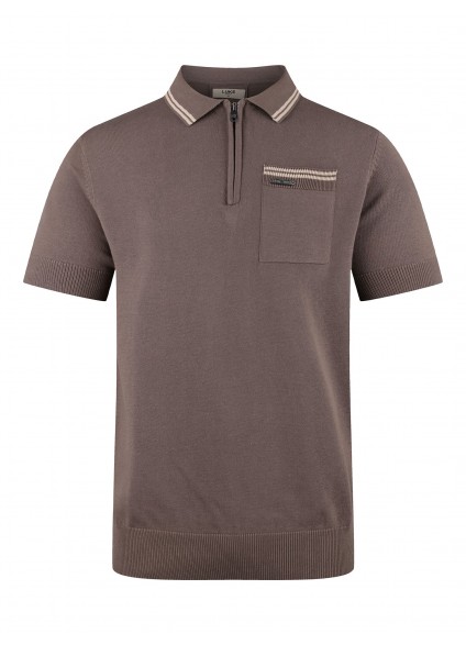 Luke 1977 Serbaco Knitted Polo - Mushroom
