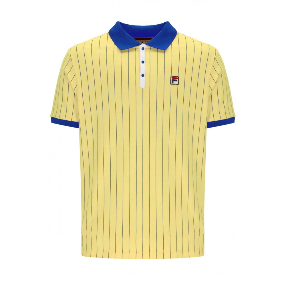 FILA BB1 CLASSIC VINTAGE STRIPED POLO - POPCORN