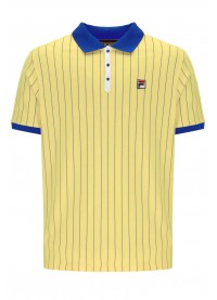 FILA BB1 CLASSIC VINTAGE STRIPED POLO - POPCORN