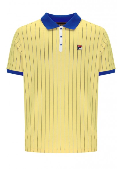 FILA BB1 CLASSIC VINTAGE STRIPED POLO - POPCORN
