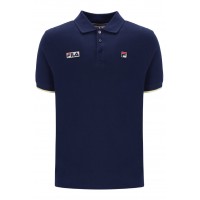 FILA PABLO THREE BUTTON TIPPED RIB BASIC POLO - FILA NAVY