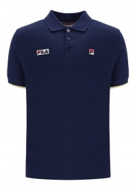 FILA PABLO THREE BUTTON TIPPED RIB BASIC POLO - FILA NAVY