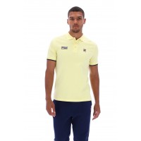 FILA PABLO THREE BUTTON TIPPED RIB BASIC POLO - LEMONADE