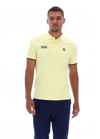 FILA PABLO THREE BUTTON TIPPED RIB BASIC POLO - LEMONADE