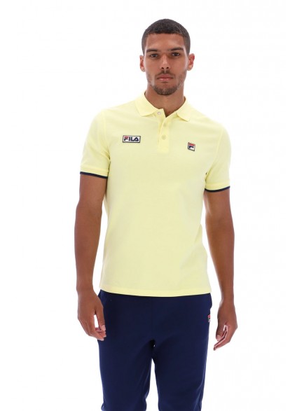 FILA PABLO THREE BUTTON TIPPED RIB BASIC POLO - LEMONADE
