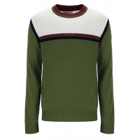 FILA GRAYSON STRIPE CREW SWEATER - GREEN