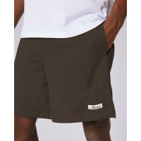 Mercier Airtex Fracture Shorts - Chocolate Brown