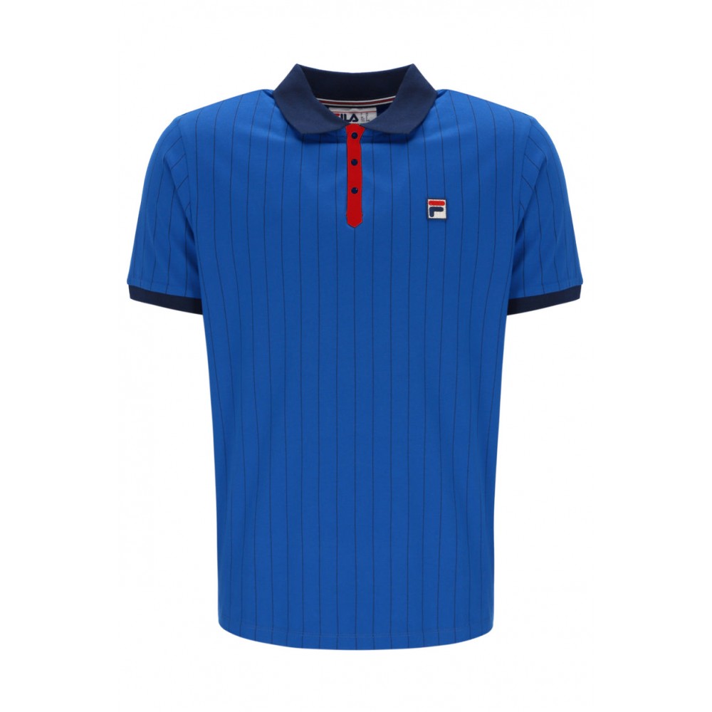 FILA BB1 CLASSIC VINTAGE STRIPED POLO - TURKISH SEA