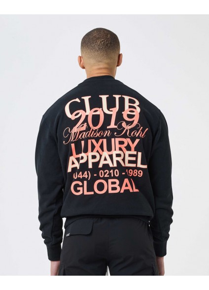 Madison Kohl MK Club Relaxed Crewneck Sweatshirt - Black