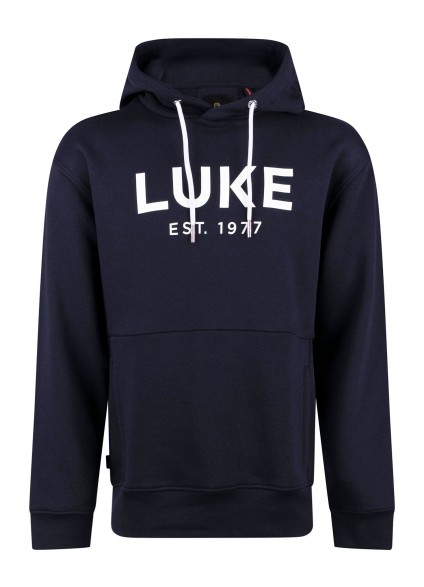 Luke 1977 Grand Soft Cotton Relaxed Fit Overhead Hoodie - Dark Navy
