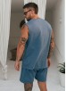 Gym King Purpose Washed Vest - Deep Indigo