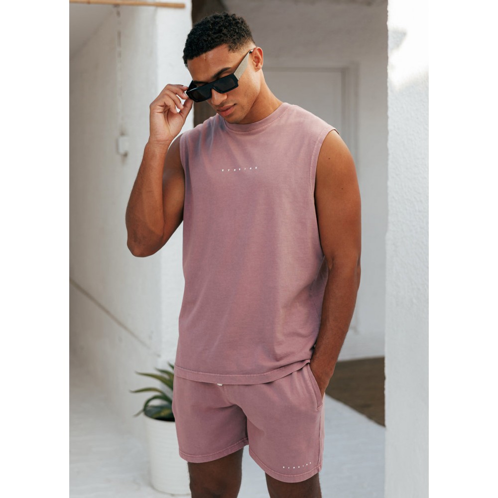 Gym King Purpose Washed Vest - Dusky Mauve