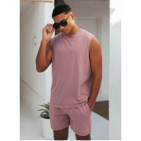 Gym King Purpose Washed Vest - Dusky Mauve