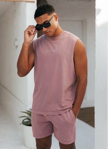 Gym King Purpose Washed Vest - Dusky Mauve