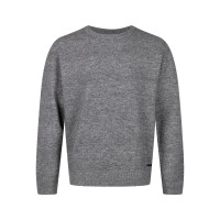 Luke 1977 Salcombe Crew Knit - Mid Marl Grey