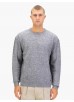 Luke 1977 Salcombe Crew Knit - Mid Marl Grey Luke 1977 Salcombe Crew Knit - Mid Marl Grey