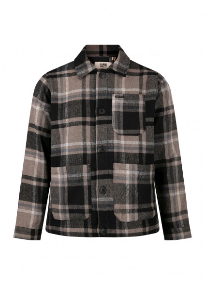 Luke 1977 Bourton Check Shacket - Ecru Check Luke 1977 Bourton Check Shacket - Ecru Check