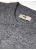 Luke 1977 Kingsbridge Button Through L/S Polo - Mid Marl Grey Luke 1977 Kingsbridge Button Through L/S Polo - Mid Marl Grey