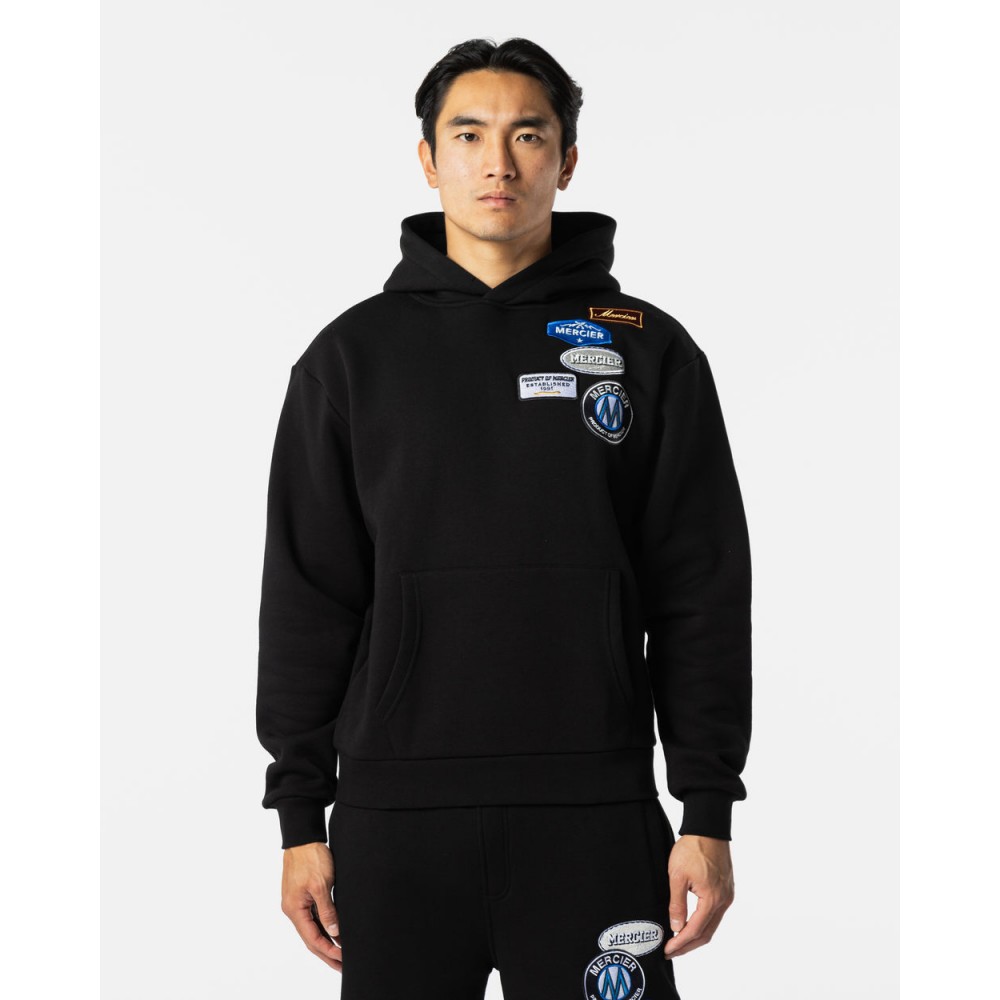 Mercier Relaxed OG Badge Hoodie - Black