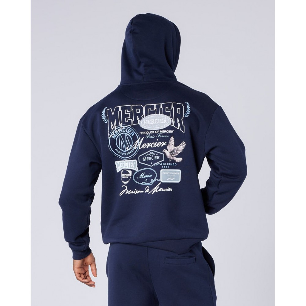 Mercier Multi Tour Hoodie - Navy Blue