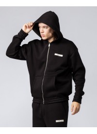 Mercier Script Zip Up Hoodie - Black Mercier Script Zip Up Hoodie - Black