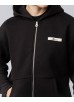 Mercier Script Zip Up Hoodie - Black