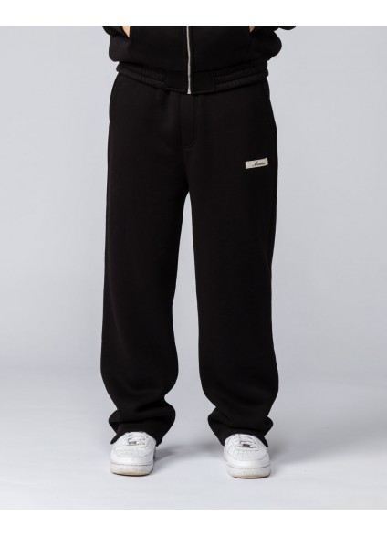 Mercier Script Open Hem Joggers - Black