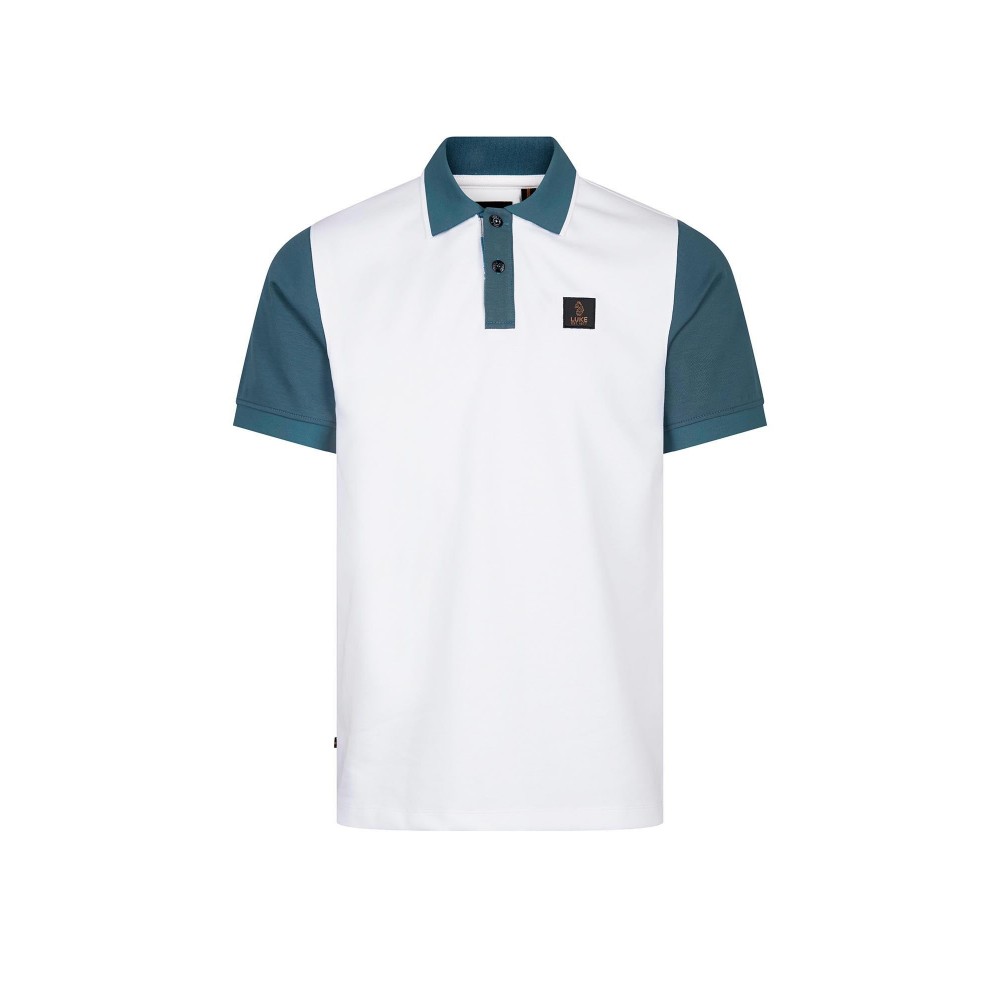 Luke 1977 Saddleworth Polo Shirt - White Teal