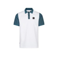 Luke 1977 Saddleworth Polo Shirt - White Teal