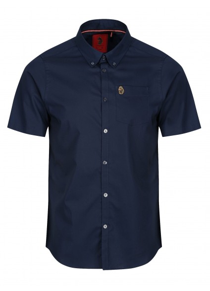 Luke 1977 Ironbridge Tailored Fit Short Sleeve Shirt - Navy