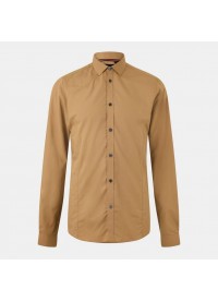 Luke 1977 The Butchers Pencil Slim Fit Shirt - Caramel