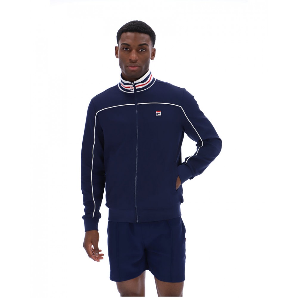 FILA FEDERICO TIPPED NECK TRACK JACKET - FILA NAVY