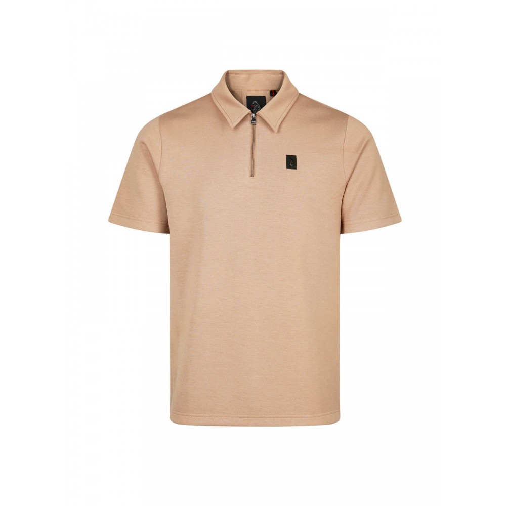 Luke 1977 Euphonic Modal Zip Polo - Fawn