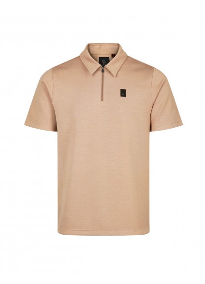Luke 1977 Euphonic Modal Zip Polo - Fawn