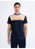 Luke 1977 Millko Pecker Tape Panelled T-Shirt - Dark Navy