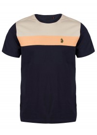 Luke 1977 Millko Pecker Tape Panelled T-Shirt - Dark Navy