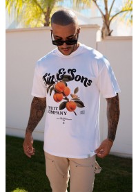 Sinners Attire Sin & Sons Fruit Co Tee - White