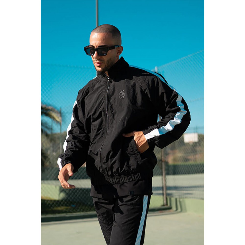 Sinners Attire Viper Tech Track Jacket - Black