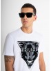 ANTONY MORATO REGULAR FIT T-SHIRT WITH PANTHER PRINT - WHITE