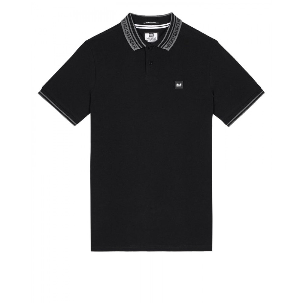 Weekend Offender Comas Polo Shirt - Black/Zinc